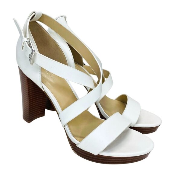 Nine West Deanne Size 10 Strappy Platform Heels Evening Party Sandals Open Toe - Picture 1 of 10
